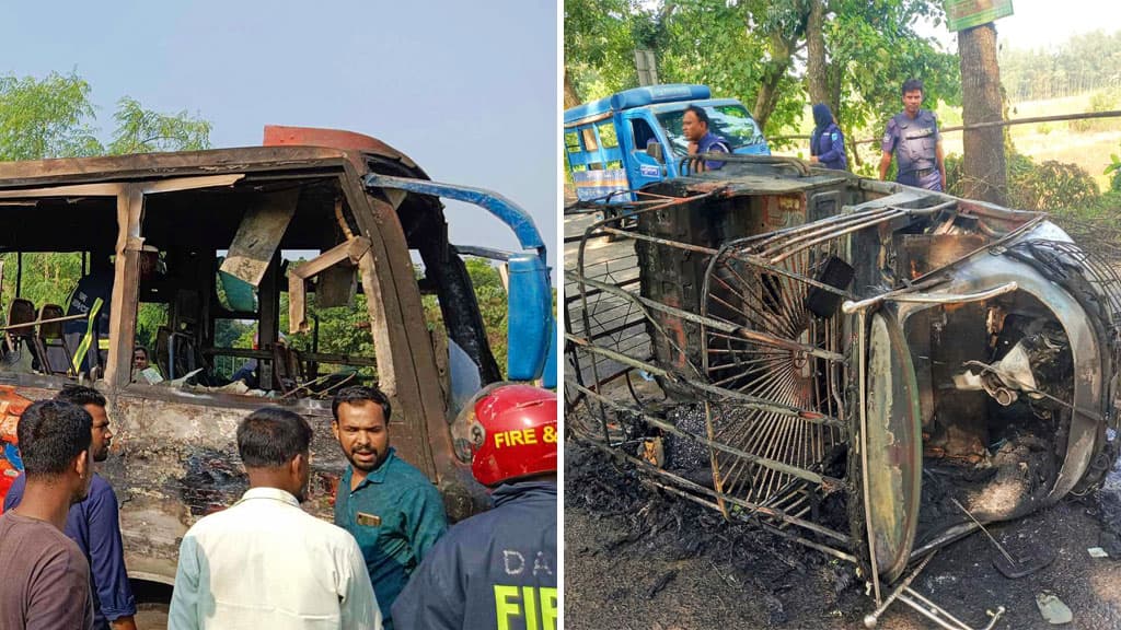 যাত্রী সেজে বাস ও অটোরিকশায় আগুন দিল দুর্বৃত্তরা