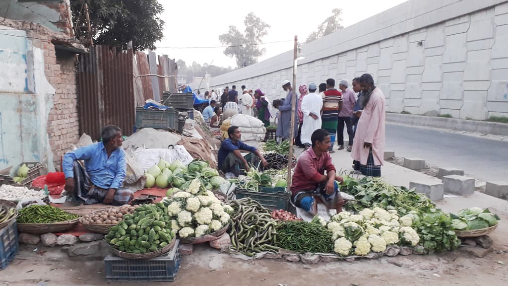 মিঠাপুকুরে বেগুনের দাম কমে অর্ধেক