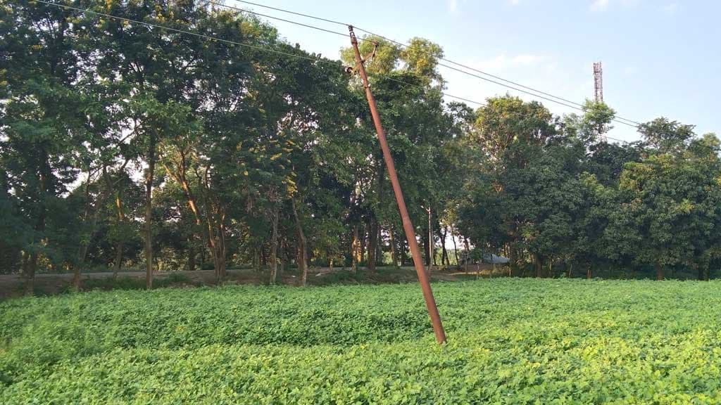 বিপজ্জনক অবস্থায় মরচে ধরা বৈদ্যুতিক খুঁটি