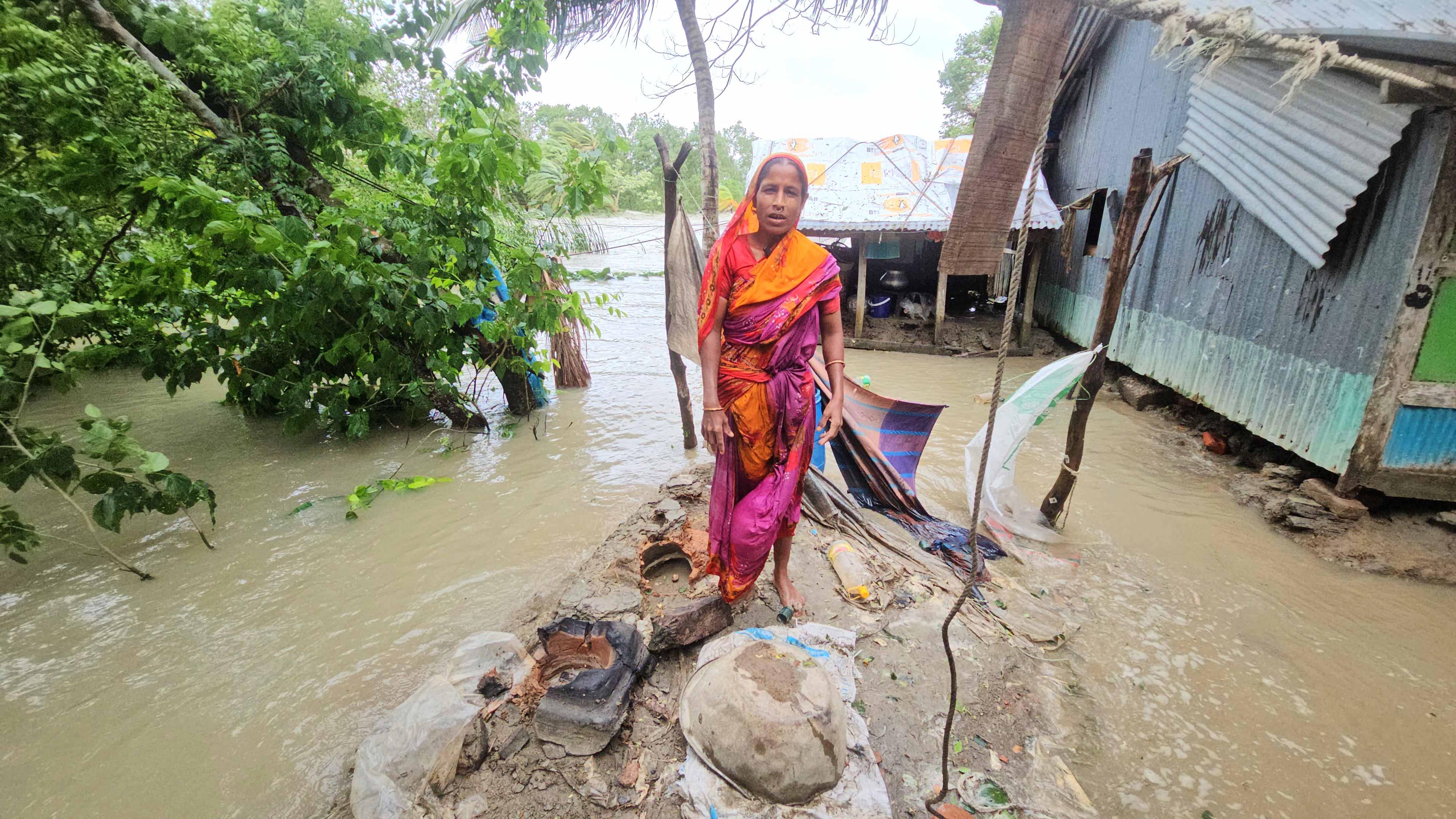 পাথরঘাটায় জোয়ারের পানিতে প্লাবিত ১৫ গ্রাম