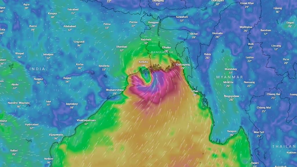 ঘূর্ণিঝড় রিমালের লাইভ গতিপথ দেখুন