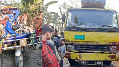 রায়গঞ্জে ট্রাকচাপায়-ইজিবাইক দুর্ঘটনায় ২ জন নিহত