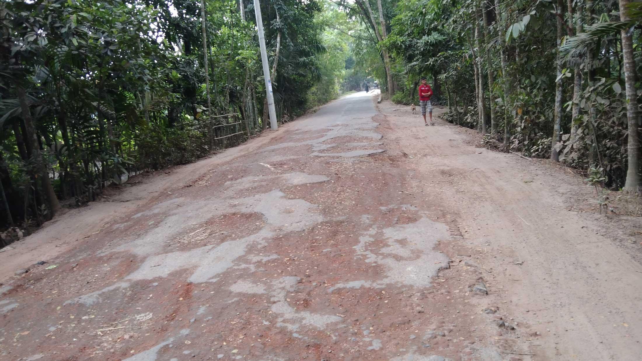 সড়কের ৭ কিলোমিটারে দুর্ভোগ