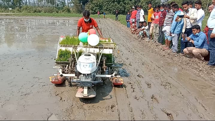 ৫০ একর জমিতে রাইস ট্রান্সপ্ল্যান্টারে বোরো আবাদ