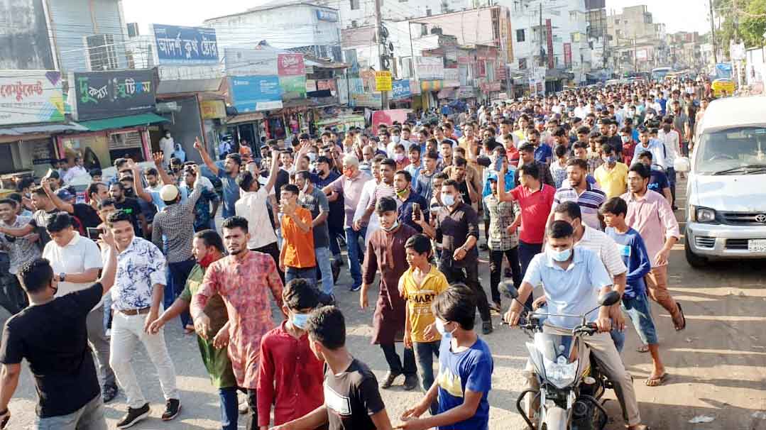 নোয়াখালীতে দিনভর উত্তেজনা ধাওয়া পাল্টা ধাওয়া, ১৪৪ ধারা জারি