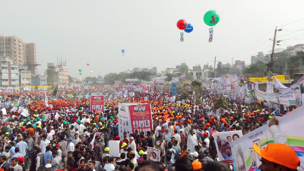 গোলাপবাগ মাঠ থেকে বিএনপির ১০ দফা ঘোষণা