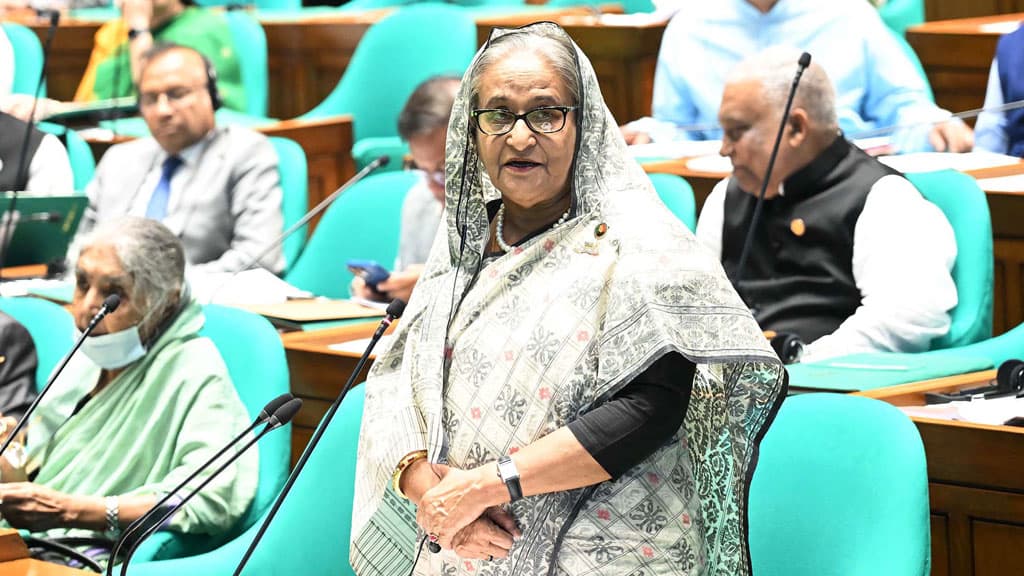 ট্রানজিটে ক্ষতি কী, আমরা অর্থ উপার্জন করছি: সংসদে প্রধানমন্ত্রী