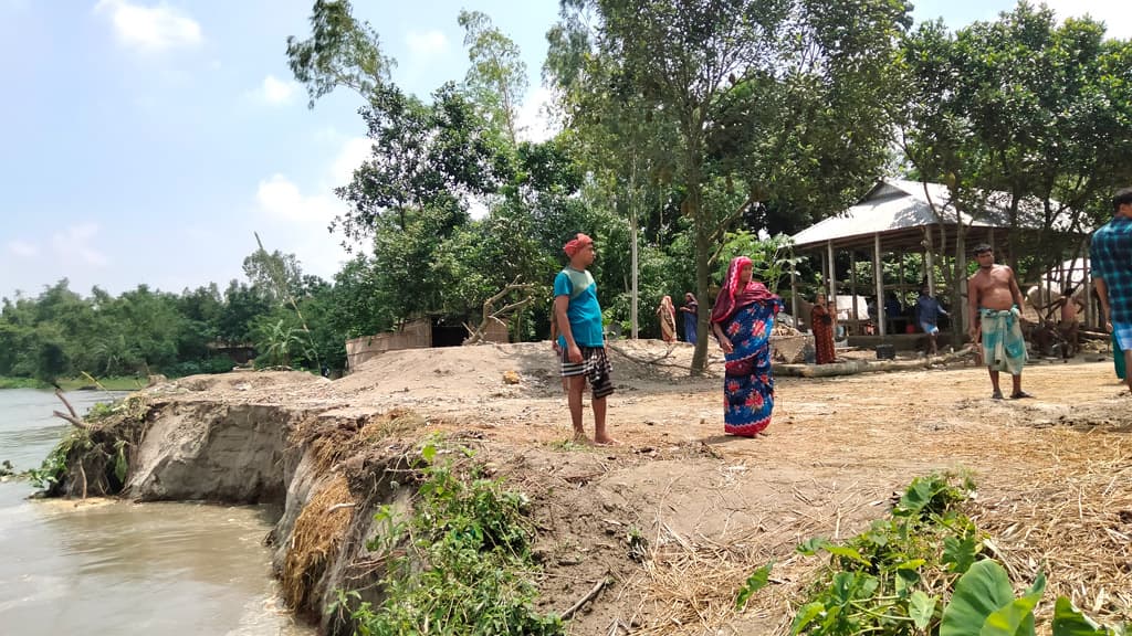 ব্রহ্মপুত্রের ভাঙনে দিশেহারা