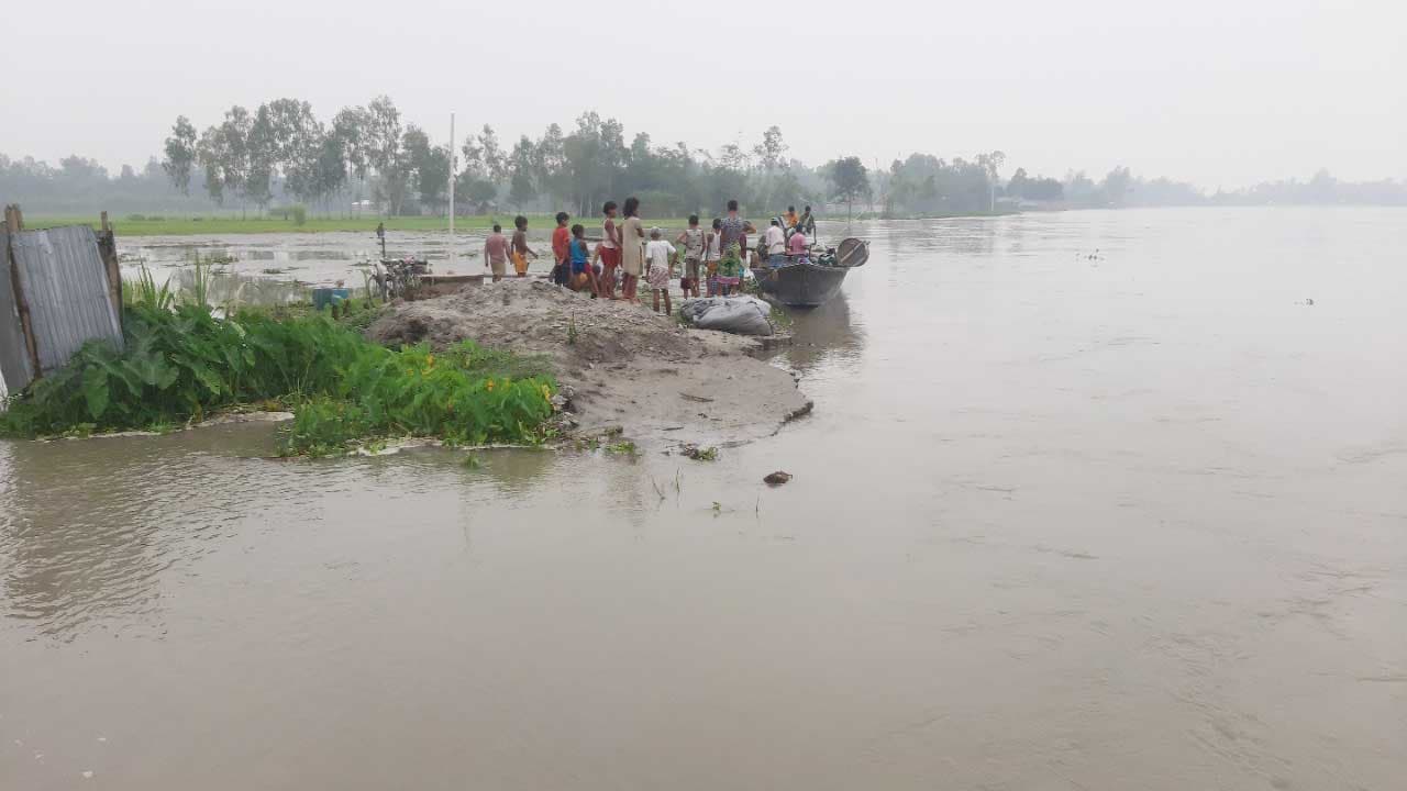 তিস্তা নদীর পানি বিপৎসীমার ২২ সেন্টিমিটার উপড়ে, নিম্নাঞ্চল প্লাবিত