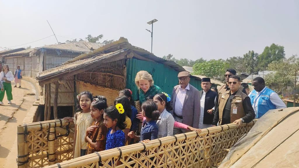 কক্সবাজারে রোহিঙ্গা শিবির পরিদর্শনে বেলজিয়ামের রানি মাথিল্ড