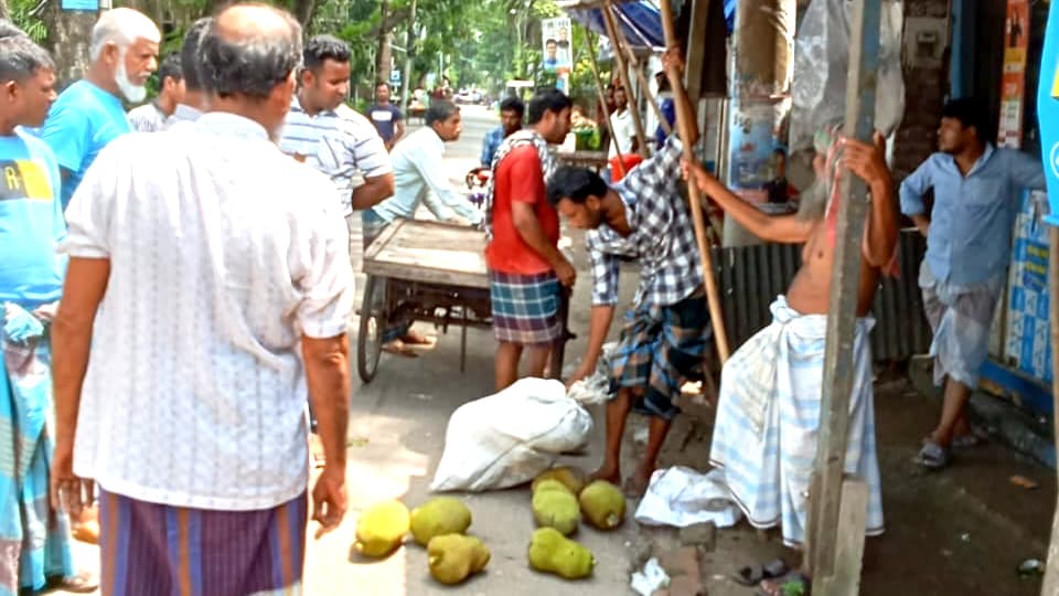 দম্পতিকে মারধর করে ২০টি কাঁঠাল ছিনিয়ে নিলেন যুবলীগ কর্মী