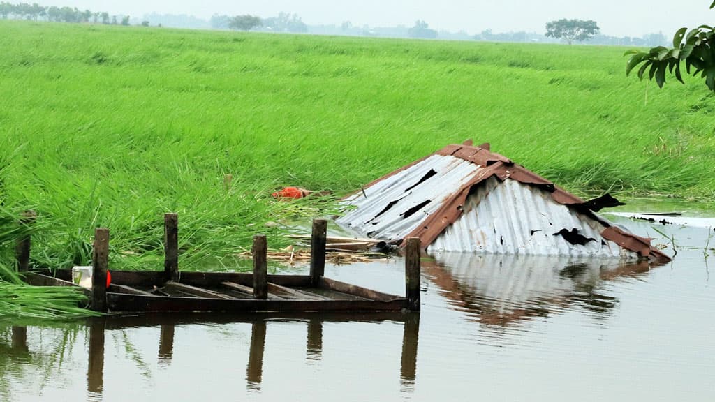 কৃষকের ঘরবাড়ি ভেঙে দেওয়ার অভিযোগ