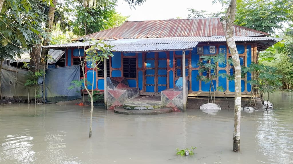 লক্ষ্মীপুরের মেঘনায় অস্বাভাবিক জোয়ারে ২০ গ্রাম প্লাবিত