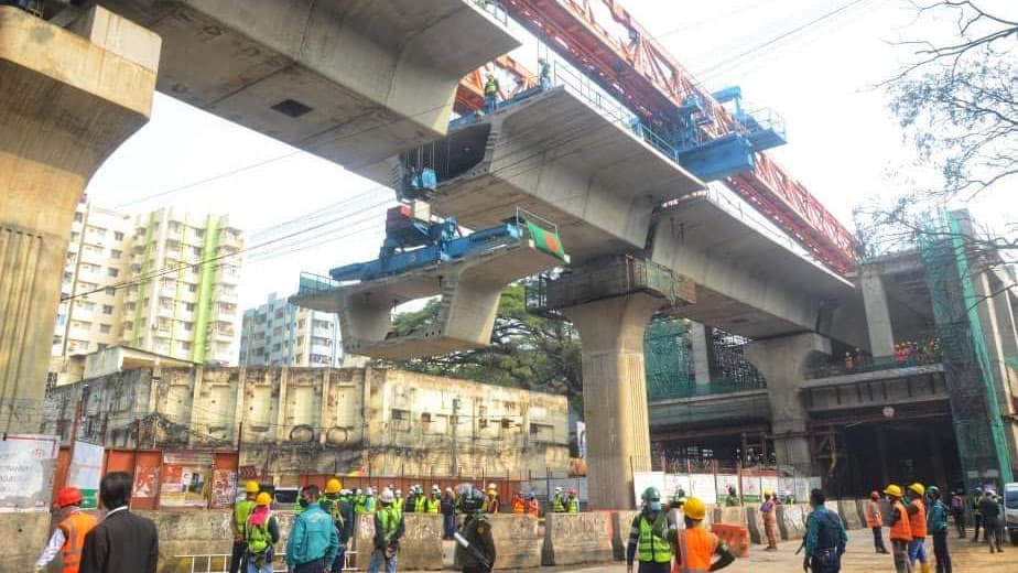 দৃশ্যমান হলো মেট্রোরেলের পুরো উড়ালপথ