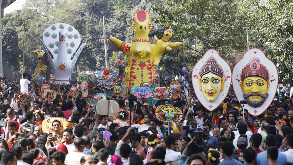 চারুকলার মঙ্গল শোভাযাত্রার সময় পিছিয়ে সোয়া ৯টায়