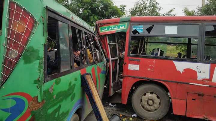 নান্দাইলে বাসের চাপায় মাদ্রাসাশিক্ষক নিহত