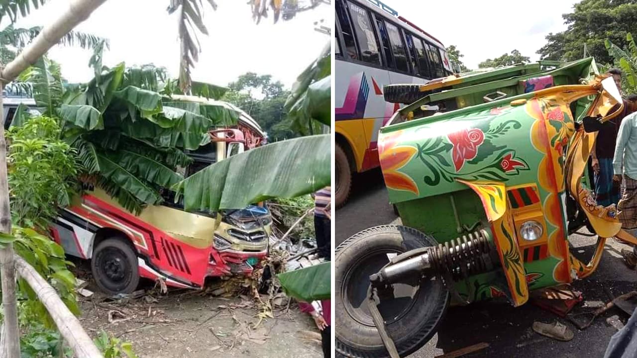 বাকেরগঞ্জে বাস-ট্রলি মুখোমুখি সংঘর্ষে নিহত ৩