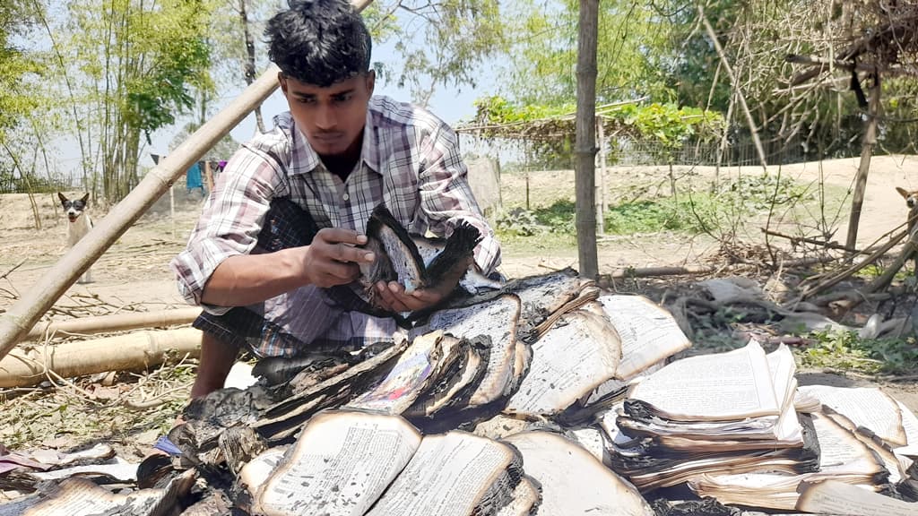 চোখের সামনে গরু পুড়তে দেখে কান্না থামছে না বাবলীর