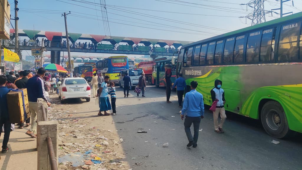 হরতালের প্রভাব নেই ঢাকা-চট্টগ্রাম মহাসড়কে, যানবাহনের চাপ 