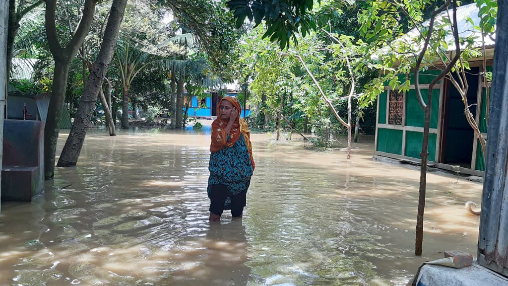 তিতাসে গোমতীর পাড়ের ৩ গ্রাম বন্যায় প্লাবিত