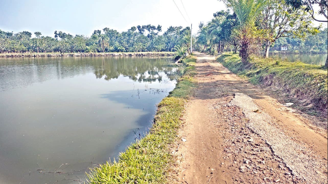 কোটি টাকার রাস্তা পুকুরে, বাড়ছে জনদুর্ভোগ 