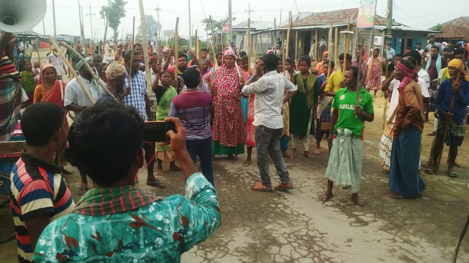 আরইপিজেড প্রতিরোধের ঘোষণা সাঁওতালদের