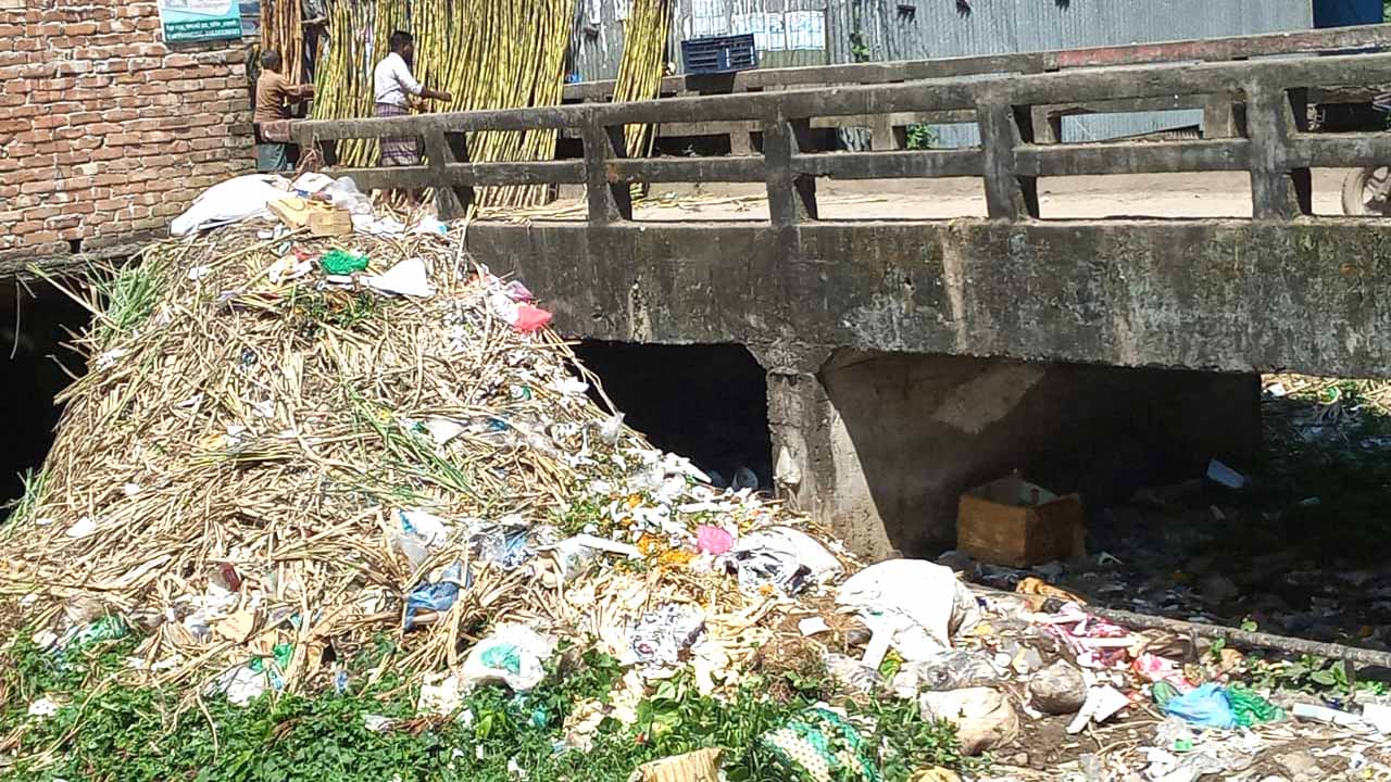 দখল-দূষণে অস্তিত্ব হারাতে বসেছে মহেন্দ্র খাল