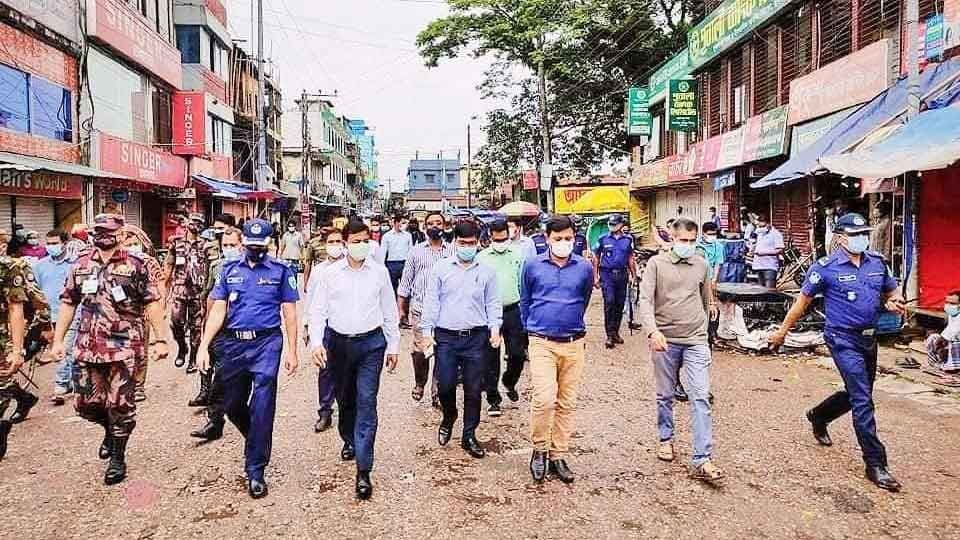 সুনামগঞ্জে তিন দিনের লকডাউনে ৩৫৪ মামলায় আড়াই লক্ষাধিক টাকা জরিমানা