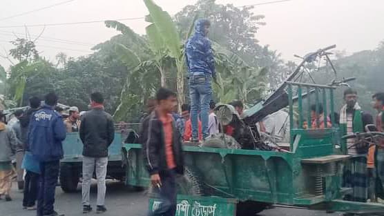 নান্দাইলে ট্রলি-অটোর সংঘর্ষে নিহত ১