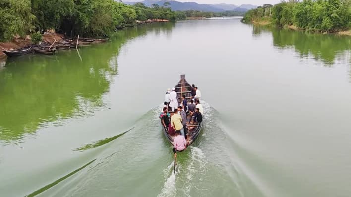 টানা বৃষ্টি ও পাহাড়ি ঢলে আবারও বন্যার আশঙ্কা জৈন্তাপুরে