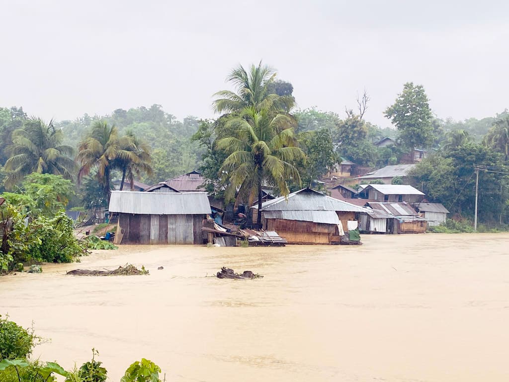 জুরাছড়িতে নিম্নাঞ্চল প্লাবিত, পানির নিচে ২০২ হেক্টর ফসলি জমি