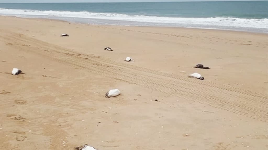 উরুগুয়ের উপকূলে ভেসে এল ২ হাজার মৃত পেঙ্গুইন