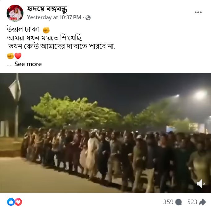 আওয়ামী লীগের মিছিল দাবিতে ভাইরাল ভিডিও