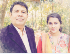 বাবার সঙ্গে সামিহা হোসেন সারা