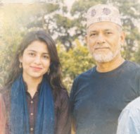 বাবার সঙ্গে আফসানা আলম প্রীতি