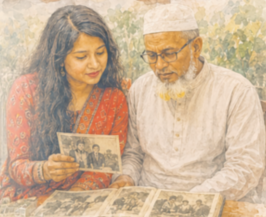 বাবার সঙ্গে লিমা আক্তার