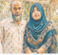 বাবার সঙ্গে মাফরুজা আক্তার সুমি