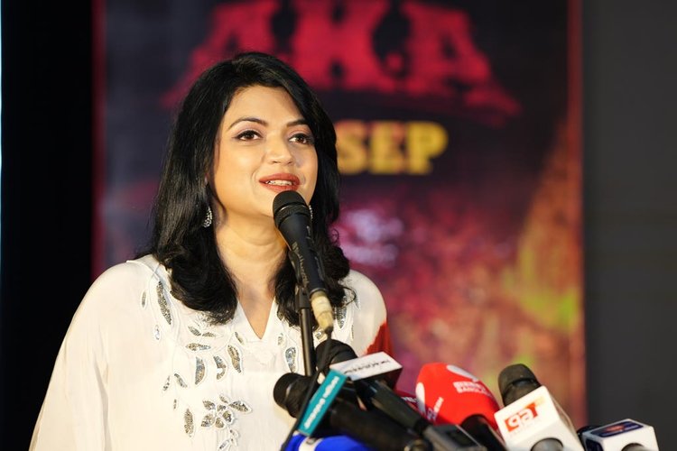 ট্রেলার প্রকাশ অনুষ্ঠানে মাসুমা রহমান নাবিলা। ছবি: সংগৃহীত
