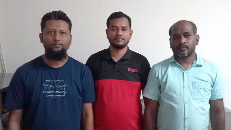 ছাত্রদল পরিচয়ধারী জহিরুল ইসলাম প্রিন্স, সৈয়দ সাইফুল ইসলাম সুজন ও সোলায়মান সুজন। ছবি: সংগৃহীত