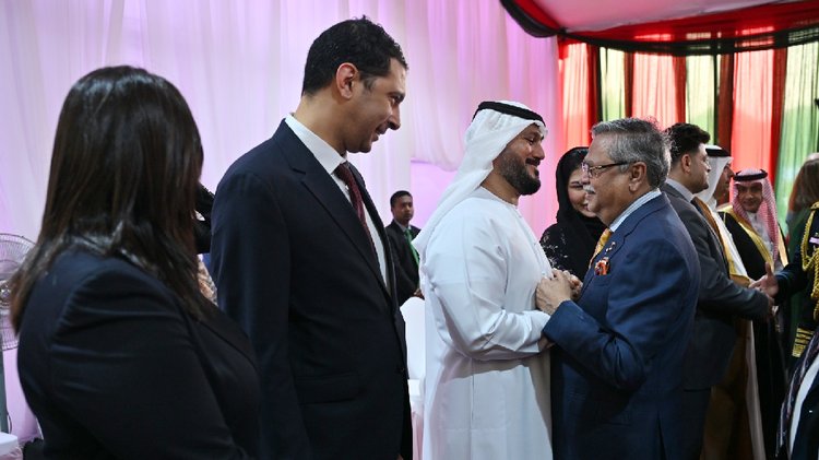 বিজয় দিবসে বঙ্গভবনে রাষ্ট্রীয় সংবর্ধনা অনুষ্ঠানে রাষ্ট্রপতি মো. সাহাবুদ্দিন। ছবি: সংগৃহীত