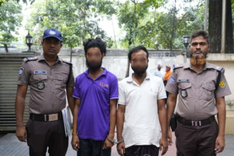 গ্রেপ্তার দুইজন। ছবি: ডিএমপি