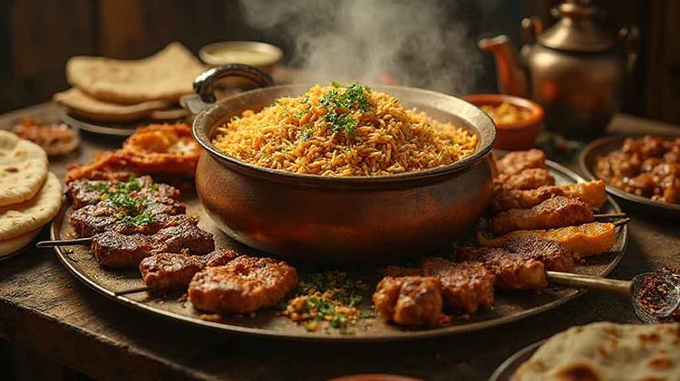 বুফেতে থাকে খাবারের বৈচিত্র্য। প্রতীকী ছবিটি এআই দিয়ে তৈরি