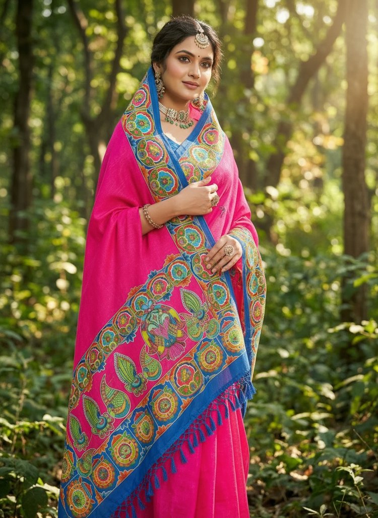 পোশাকের ডিজাইনে জ্যামিতিক কিংবা ফুলসহ বিভিন্ন ধরনের মোটিফ ব্যবহার করা হয়েছে। ছবি: হরিতকী