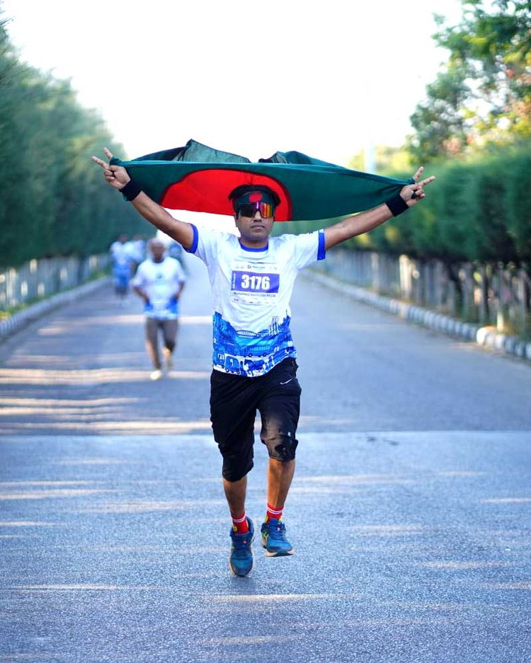 ম্যারাথনে অংশগ্রহণকারীদের একজন। ছবি: সংগৃহীত