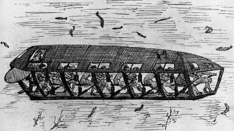 কর্নেলিসে ড্রেবেল সাবমেরিনের একটি চিত্র।