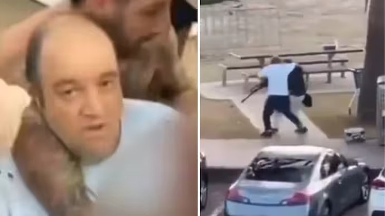 আহমেদ আল-আহমেদের ধস্তাধস্তির সেই মুহূর্তটি। ছবি: সংগৃহীত