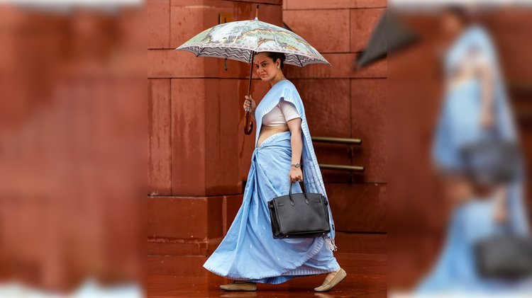 আলোচিত সাজে কঙ্গনা রানাউত। ছবি: ইন্ডিয়ান এক্সপ্রেস
