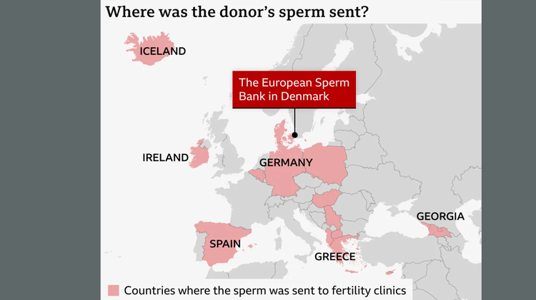 একজন দাতার শুক্রাণুর মাধ্যমে ইউরোপজুড়ে অন্তত ১৯৭টি শিশুর জন্ম হয়েছে। ছবি: বিবিসি