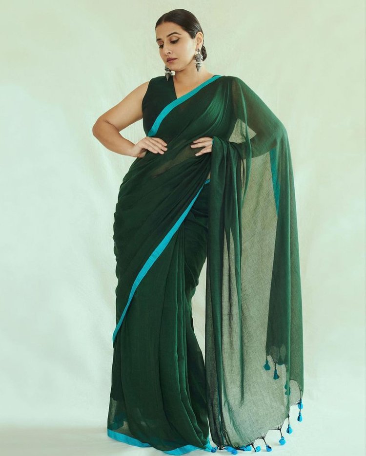 বিদ্যা বালান তাঁর বিভিন্ন সাক্ষাৎকারে প্রায়ই বলেন, শাড়ি হলো নারীসুলভ শক্তি ও ভারতীয় নারীত্বের প্রতীক। ছবি: ইনস্টাগ্রাম