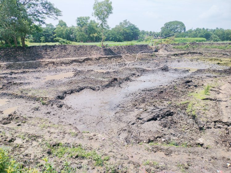 আখাউড়া উপজেলার মনিয়ন্দ ইউনিয়নের শিবনগর উত্তরপাড়ায় বসতভিটা ধসে পড়েছে। ছবি: আজকের পত্রিকা